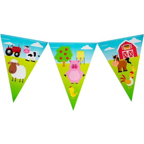 Vlaggenlijn | Boerderij thema | 10 meter