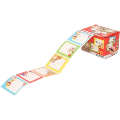 50x Sinterklaas cadeau stickers op rol - Kado naamstickers Sint thema - Labelstickers