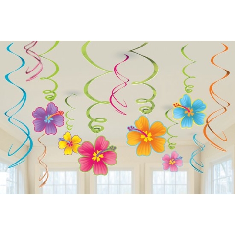 AMSCAN - 12 Hawaiiaanse decoraties