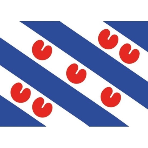 20x Binnen en buiten stickers Friesland 10 cm - Friese vlag stickers - Supporter feestartikelen - Landen decoratie en versieringen