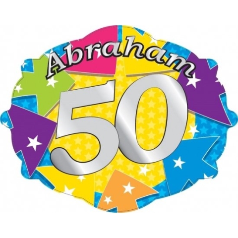 Abraham 50 jaar kroonschild van karton