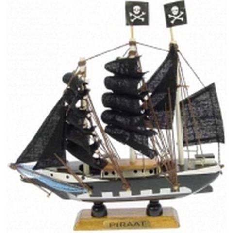 Miniatuur piratenbootje 16 cm