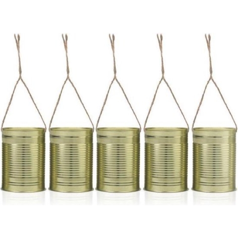 Partydeco - Decoratie blikjes goud