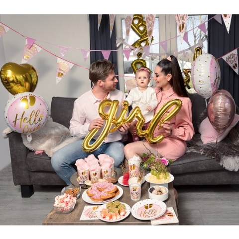 Boland - 20 papieren servetten 'Hello Girl!' - Geen thema - Babyshower