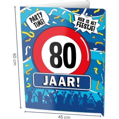 Paperdreams - Window Sign - 80 jaar