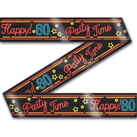 Paper Dreams Party Tape Happy 60 Neon 12 Meter