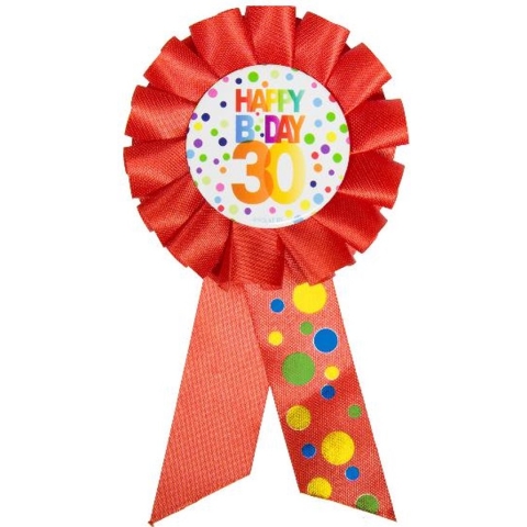 Folat - 30 Jaar Happy Birthday Stippen Rozet