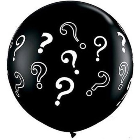 Folat Ballonnen Gender Reveal 90 Cm Zwart Latex 2 Stuks