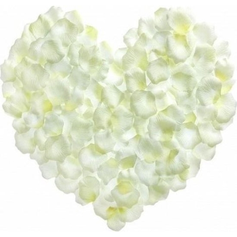 Witte rozenblaadjes 1000 stuks