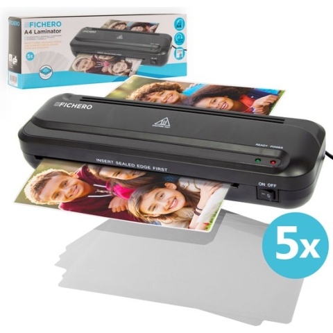 Fichero A4 Lamineerapparaat - Lamineermachine - Lamineren - Zwart