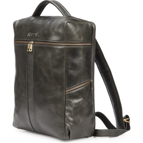 NEGOTIA Alpha Travel - Leren Laptop Rugzak Dames en Heren - Leren Rugtas - Luxe Top-Grain Leer - Speciaal Ritsvak voor Laptop - Zwart
