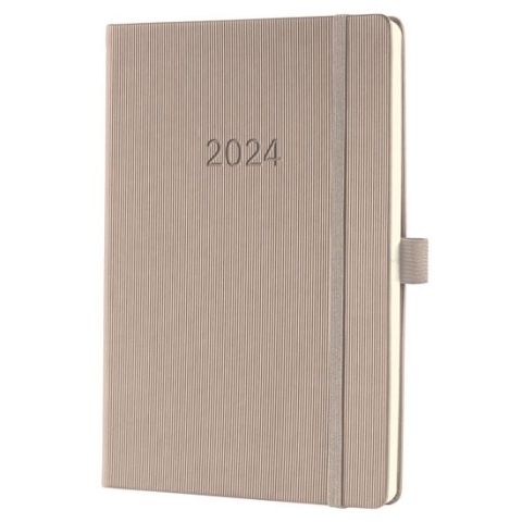Sigel agenda 2024 - Conceptum - A5 - 2 pagina's / 1 week - taupe - SI-C2460