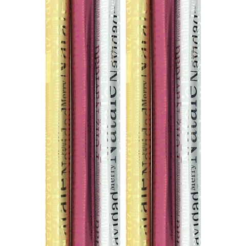 Kerstmis cadeaupapier - luxe kerstpapier inpakpapier - 3 meter x 70 cm - 6 rollen