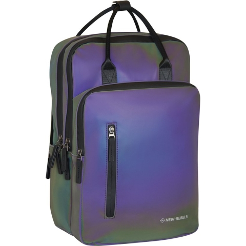 New Rebels Reflect Milwaukee Two Tone Reflectie 19L Rugzak Waterafstotend Laptop 15.6