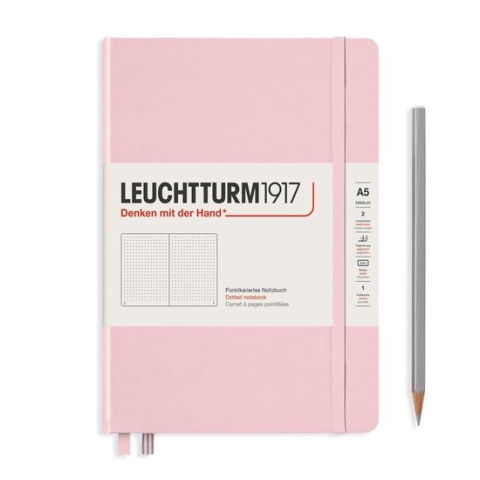 Leuchtturm1917 A5 Medium Notitieboek Hardcover dotted Powder