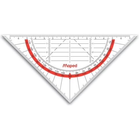 Geo-flex geodriehoek 16 cm - flexibel