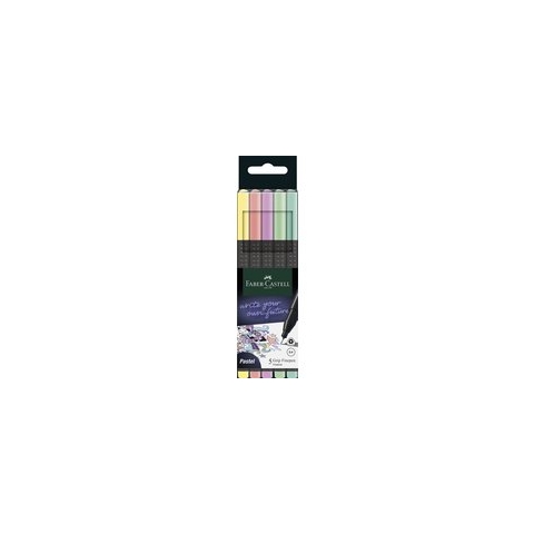 Faber-Castell Grip fineliner - 0,4mm - etui 5 stuks - pastel - FC-151602
