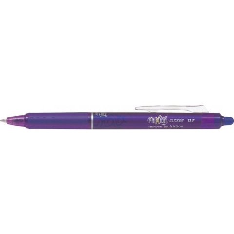 Pilot Paarse FriXion Ball 0.7mm Clicker Pen - Violet uitgumbare balpen