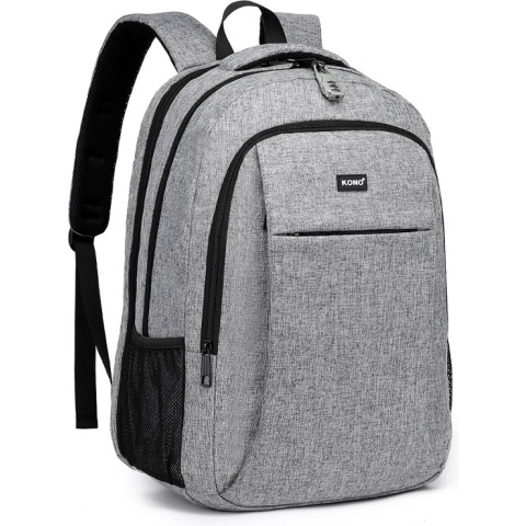 Kono Rugzak XL - Schooltas - 17,3 inch Laptop Rugtas - Dames/Heren - 36L - Waterafstotend - Grijs