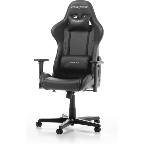 DXRacer Formula F08 - Gamestoel - Inclusief Nek- en Lendenkussen - PU-leer - Zwart
