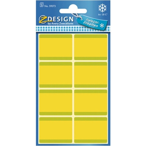 diepvriesetiket Z-design Home 36x28mm 40 etiketten geel
