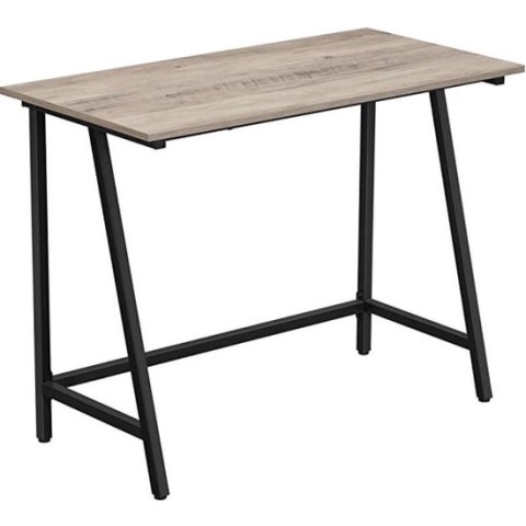 Bureau, Computer Bureau, Thuiskantoor, Kantoor, Studeerkamer, Woonkamer, Stal, Ruimtebesparend, Eenvoudig Te Monteren, İndustrieel Ontwerp, 100 X 50 X 75 Cm, Grijs-Zwart