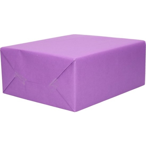 1x Rol kraft inpakpapier paars 200 x 70 cm - cadeaupapier / kadopapier / boeken kaften