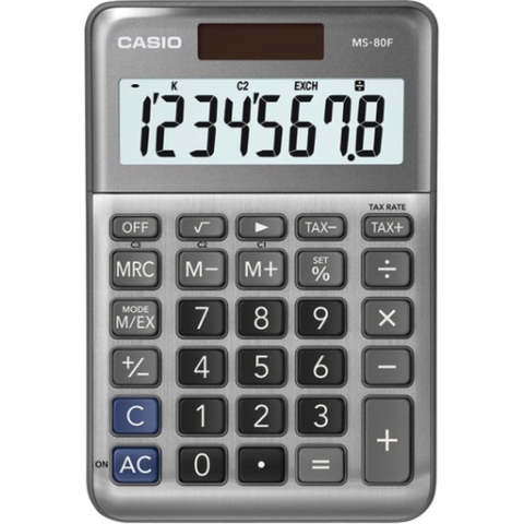 Casio MS-80F- Bureaurekenmachine - Compact formaat, met BTW-berekening