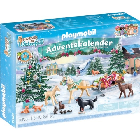 PLAYMOBIL Horses of Waterfall Adventskalender 2023 Kerst Sleerit - 71345