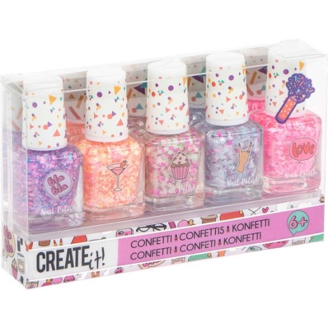 Create It! Nagellak Confetti 8 Ml 5-delig