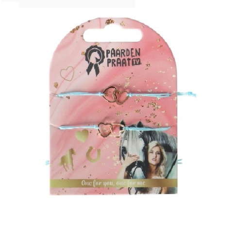 Paarden armband PaardenpraatTV Britt Dekker Best Friends Forever Armband Blauw Goud