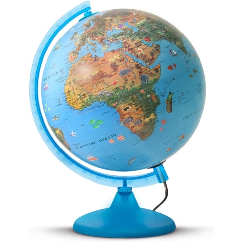 ARCA Wereldbol Globe met ledverlichting - Nederlandstalig - 25 cm