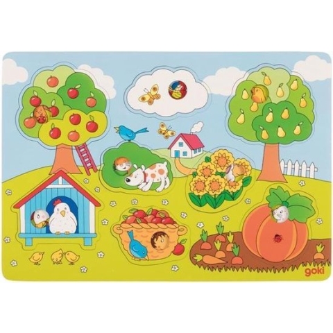 Goki Background puzzle In the garden