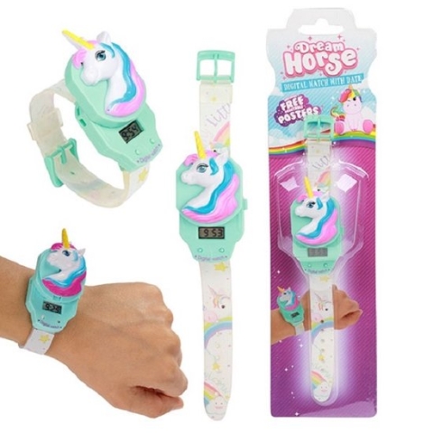 DREAM HORSE Digitaal horloge Eenhoorn + datum | Kinderhorloge | Eenhoorn | Unicorn | Kids watch | horloge