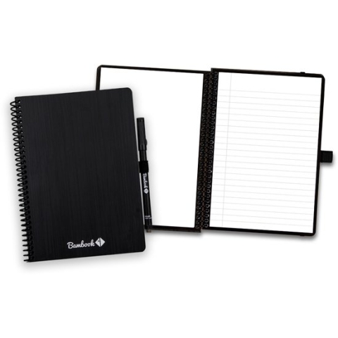 Bambook Classic uitwisbaar notitieboek - Softcover - A5 - Pagina's: Blanco & Gelinieerd - Duurzaam, herbruikbaar whiteboard schrift - Met 1 gratis stift