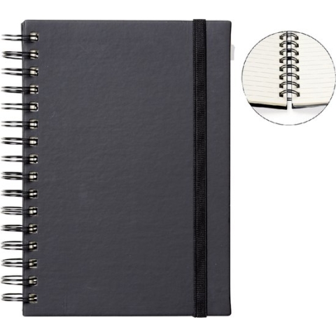 Notitieboek Quantore A5 spiraal zwart - 3 stuks