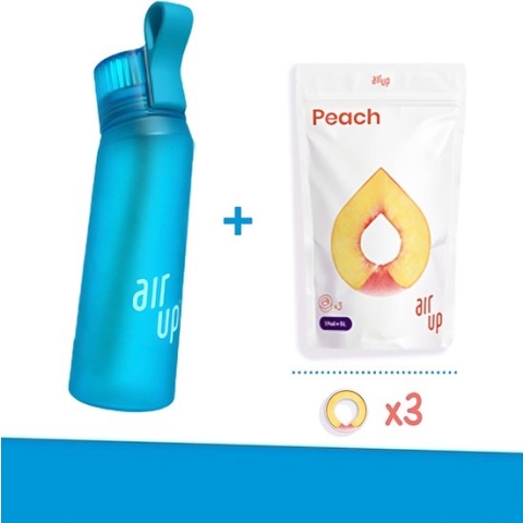 Air Up Drinkfles lichtblauw starterskit - 650 ml Bottle - Inclusief 2 pods - starterskit - hydraterend - Air up fles - geurwater - vegan - bio