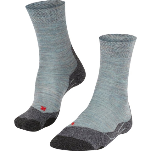FALKE TK2 Explore Melange Wandelen anti blaren, anti zweet merino wol sportsokken dames blauw - Maat 41-42