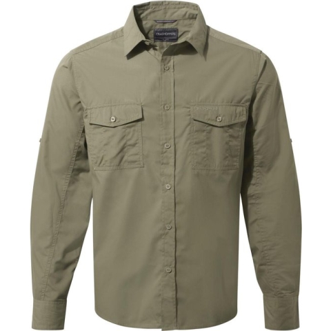 Craghoppers - UV Overhemd voor heren - Longsleeve - Kiwi - Mosgroen - maat XXL