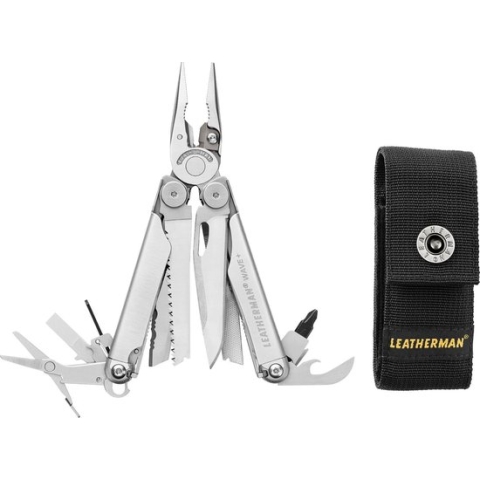 Leatherman Wave Plus+ Multitool Silver - Tang met Hoes+ 18 Tools Professionele RVS Survival Zakmes