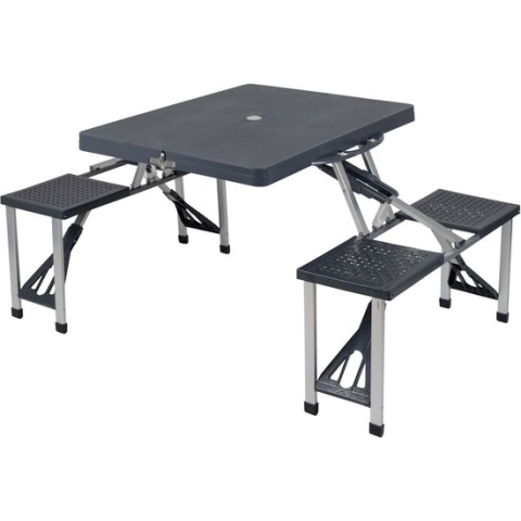 Bo-Camp Picknicktafel - Basic - Inklapbaar - Grijs