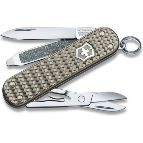 Victorinox Classic Precious Alox Zakmes - Infinite Grey - 5 Functies