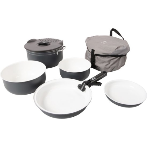 Bo-Camp Pannenset - Camping - 7-Delig - Keramiek/Aluminium