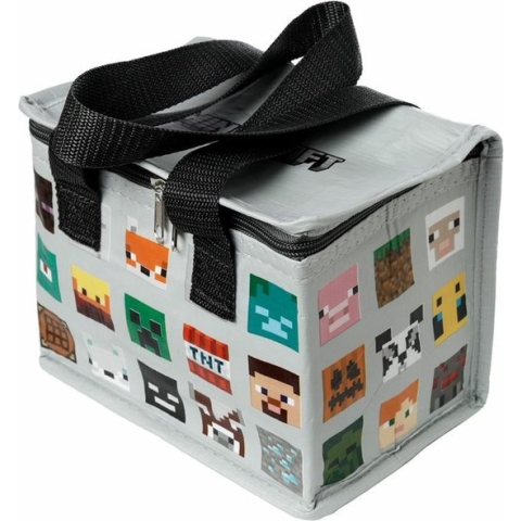 Kleine lunch/sixpack koeltas - Minecraft print - 21 x 15 cm - 4,4 L
