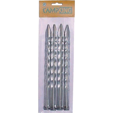 Campking Tentharing Gekarteld 24 cm - 10 Stuks