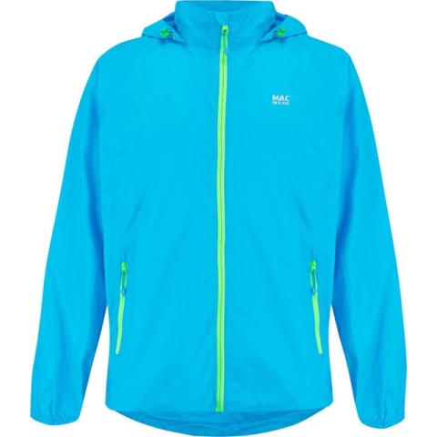 Mac in a Sac Origin 2 Regenjas Unisex - Neon Blauw - Maat XL