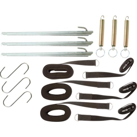 Bo-Camp - Stormband - Set - Universeel - 3 Stuks - 5 Meter - Zwart