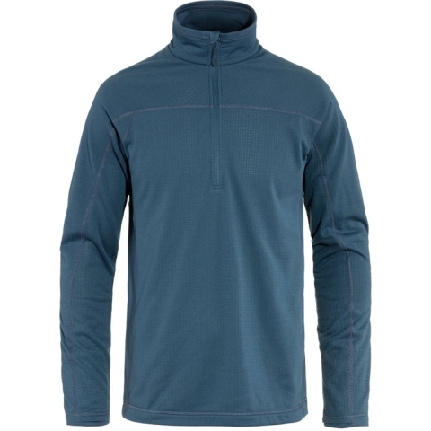 Fjällräven Abisko Lite Fleece Half Zip Heren Outdoorvest - Indigo Blue - XL