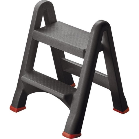 Curver Opstapje Inklapbaar - 49,5x17,2x64cm - Antraciet/rood