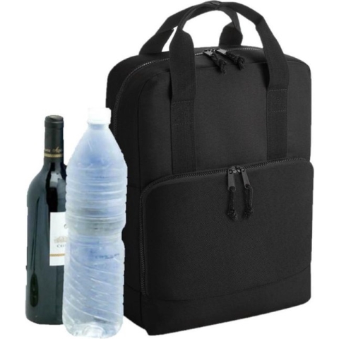 Koeltas rugtas/rugzak zwart 14 x 30 x 40 cm 16 liter - Koeltassen - Koelrugzak